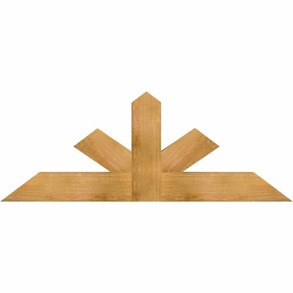 Ekena Millwork Saratoga Rough Sawn Timber Gable Bracket, Western Red Cedar, 60"W x 22"H x 4"D x 6"F, 9/12 Pitch GBW060X22X0406SAR00RWR - main